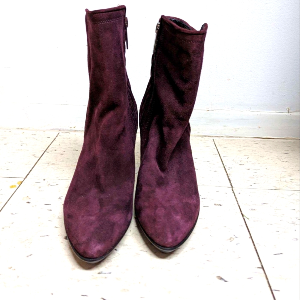 Aquatalia Purple Suede Ankle Boots